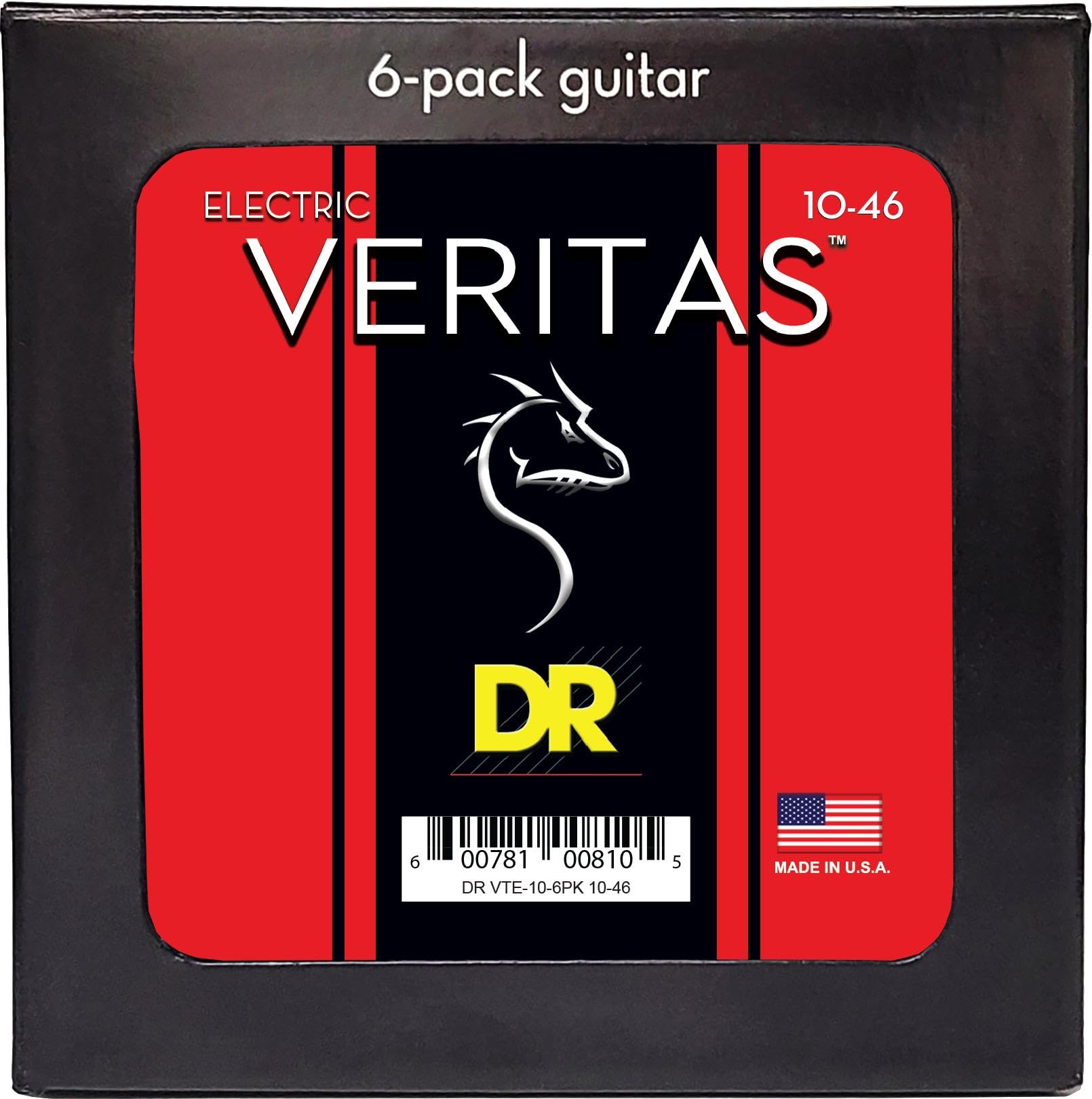 VERITAS™ - Coated Core Technology E-Gitarrensaiten: Medium 10-46 (6er-Pack)