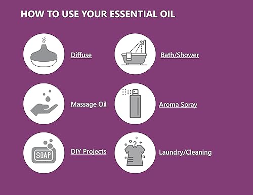 Miniatura 7 de Aceite esencial de 1 onza líquida, 100 % natural y puro, aceite esencial de grado terapéutico de alta calidad para aromaterapia (lavanda)