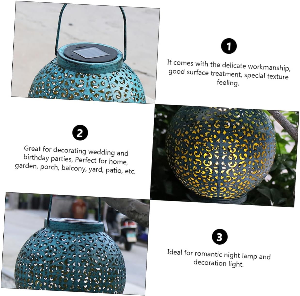 DOITOOL 2pcs Solar Projection Lamp Led Solar Iron Art Hollow Garden Projector Light for Outdoor Decoration Unique Atmosphere Creation for Yards Pathways and Parties