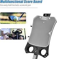 Vista 2 de GYMAX Carrito de golf, carrito de golf de 2 ruedas con ruedas de goma resistentes al desgaste de 9.5 pulgadas, correa elástica y marcador, carrito