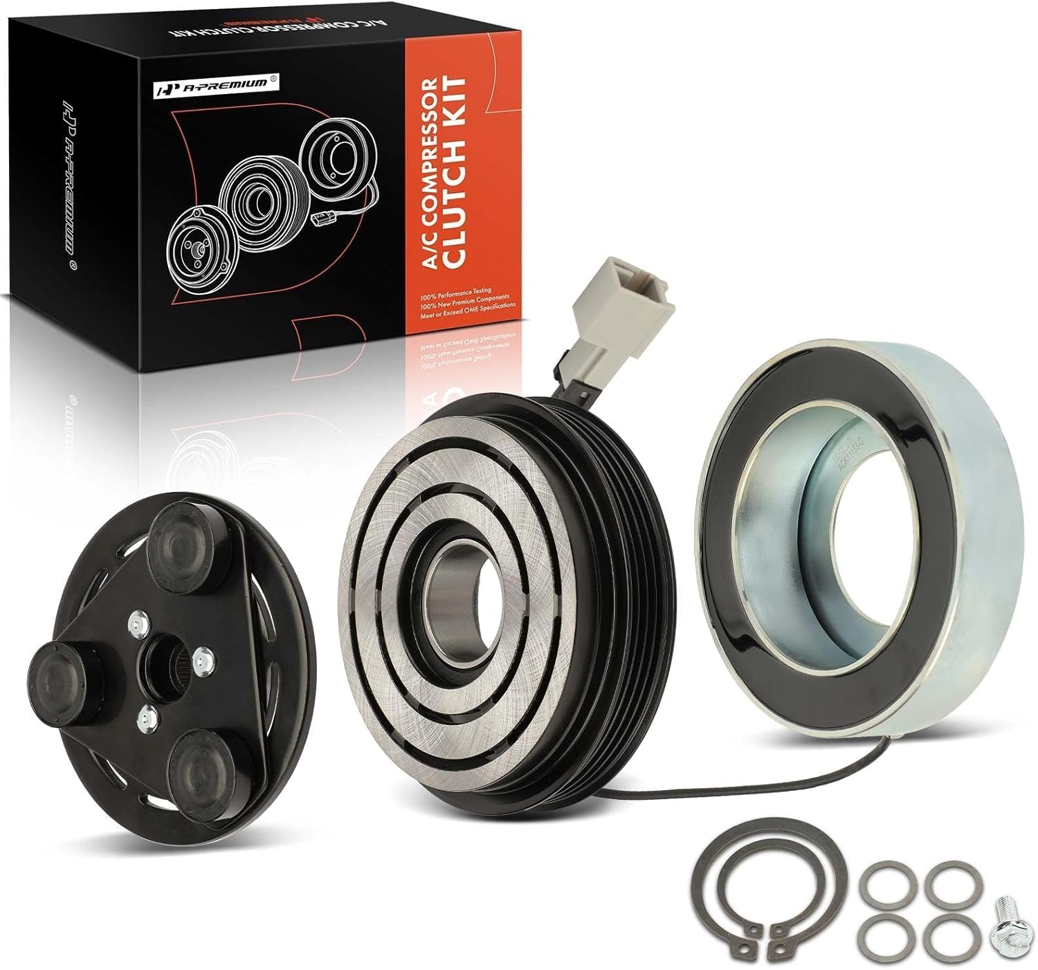 A-Premium A/C Compressor Clutch Kit Fit for Subaru Impreza 2.0L 2.5L 2002-2007, Fit for Subaru 9-2X 2.0L 2.5L 2005-2006