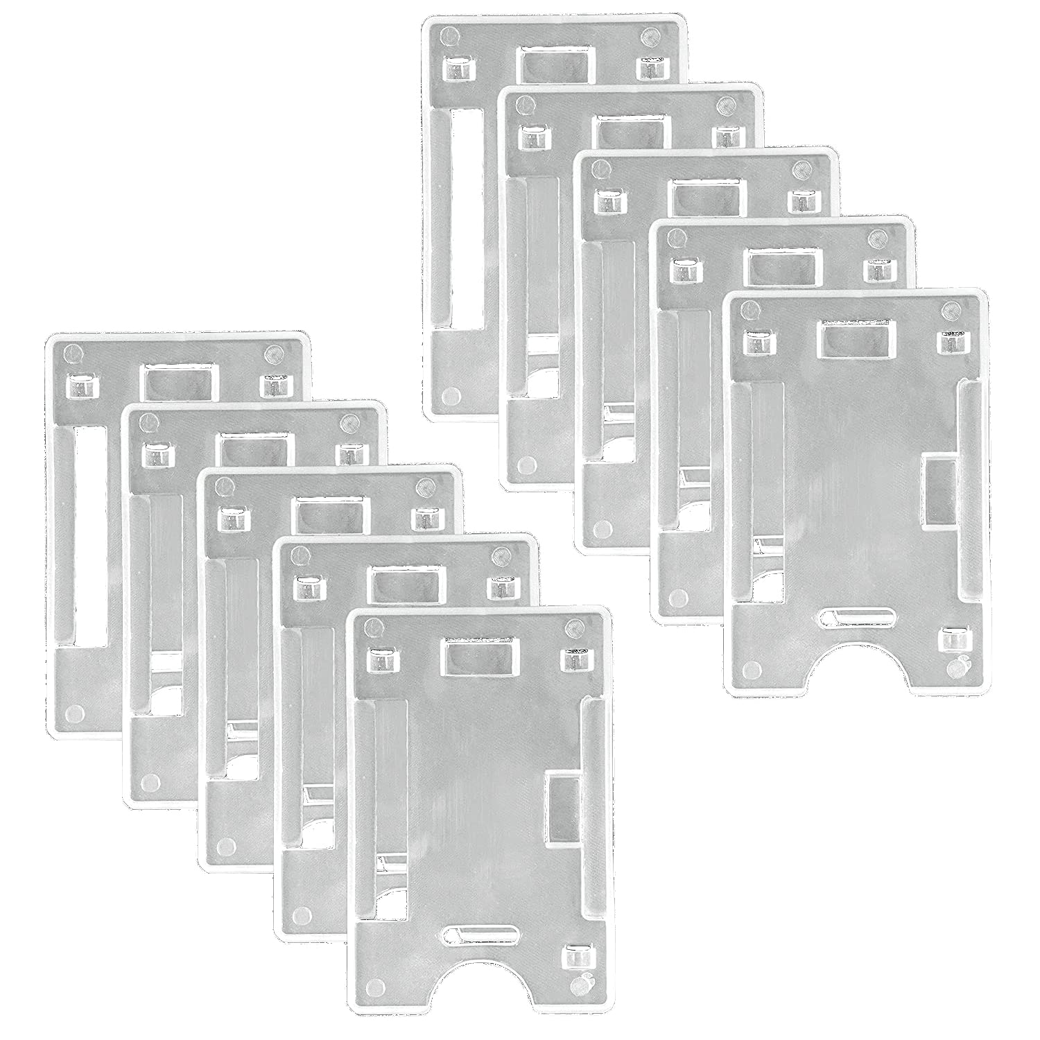 KEEPING Single Side Card Holder Badge, Transparent for Office use, Used for id Card Employee ID, Student, Gate Pass, College, Membership, School (20 Pack)