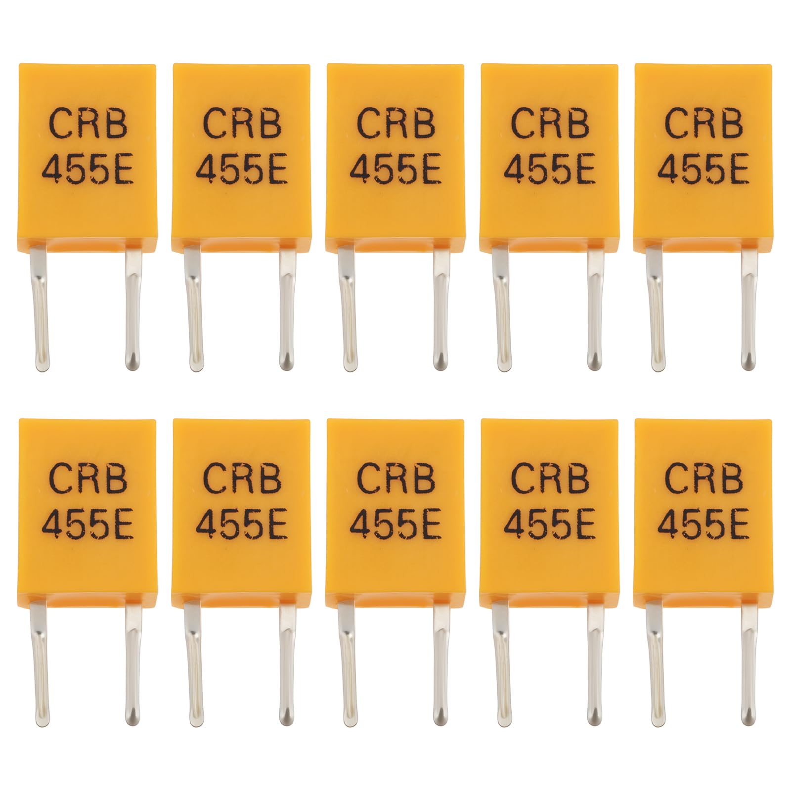 ECSiNG 10pcs di Risonatore in Cristallo Ceramico a 2 Pin a Inserimento Diretto CRB455E 455 KHz Adatto per Radio e Moduli di Ricezione Wireless