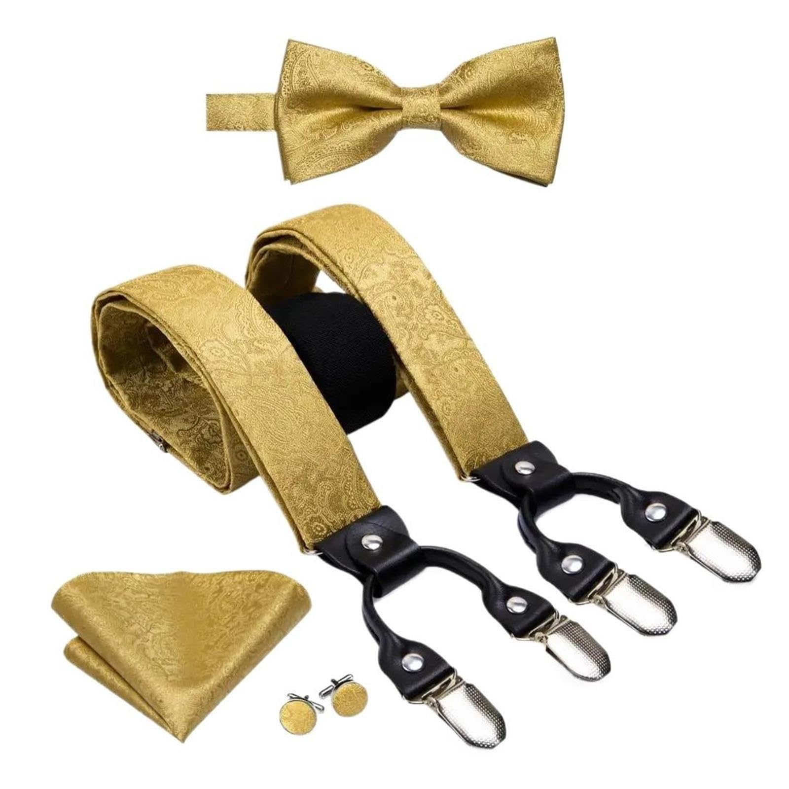 Set papillon con bretelle da uomo