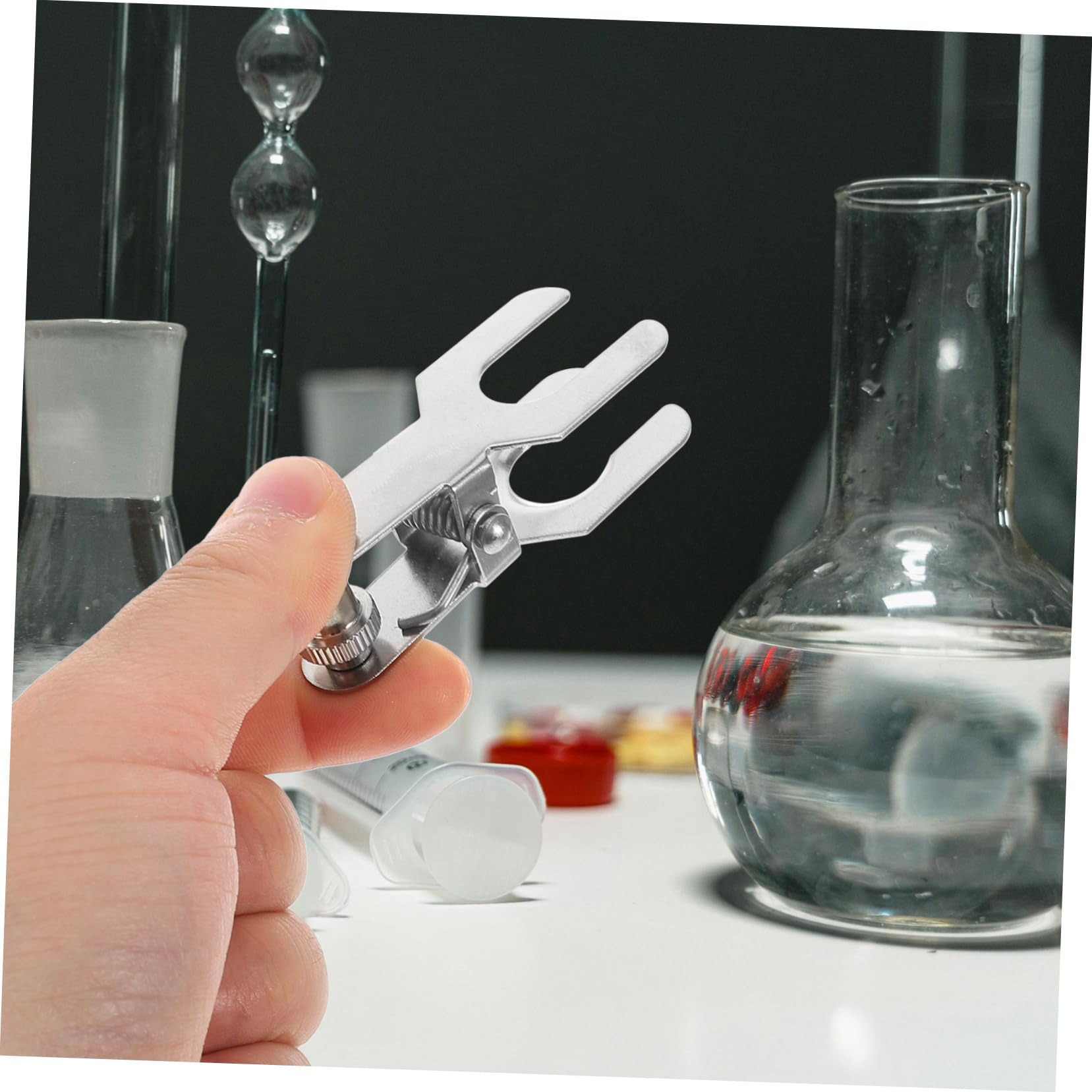 3pezzi Morsetto Pinza Sferico in Acciaio Inossidabile Morsetto Giunti Sferici Per Vetreria Strumento Da Laboratorio Da Laboratorio Resistente