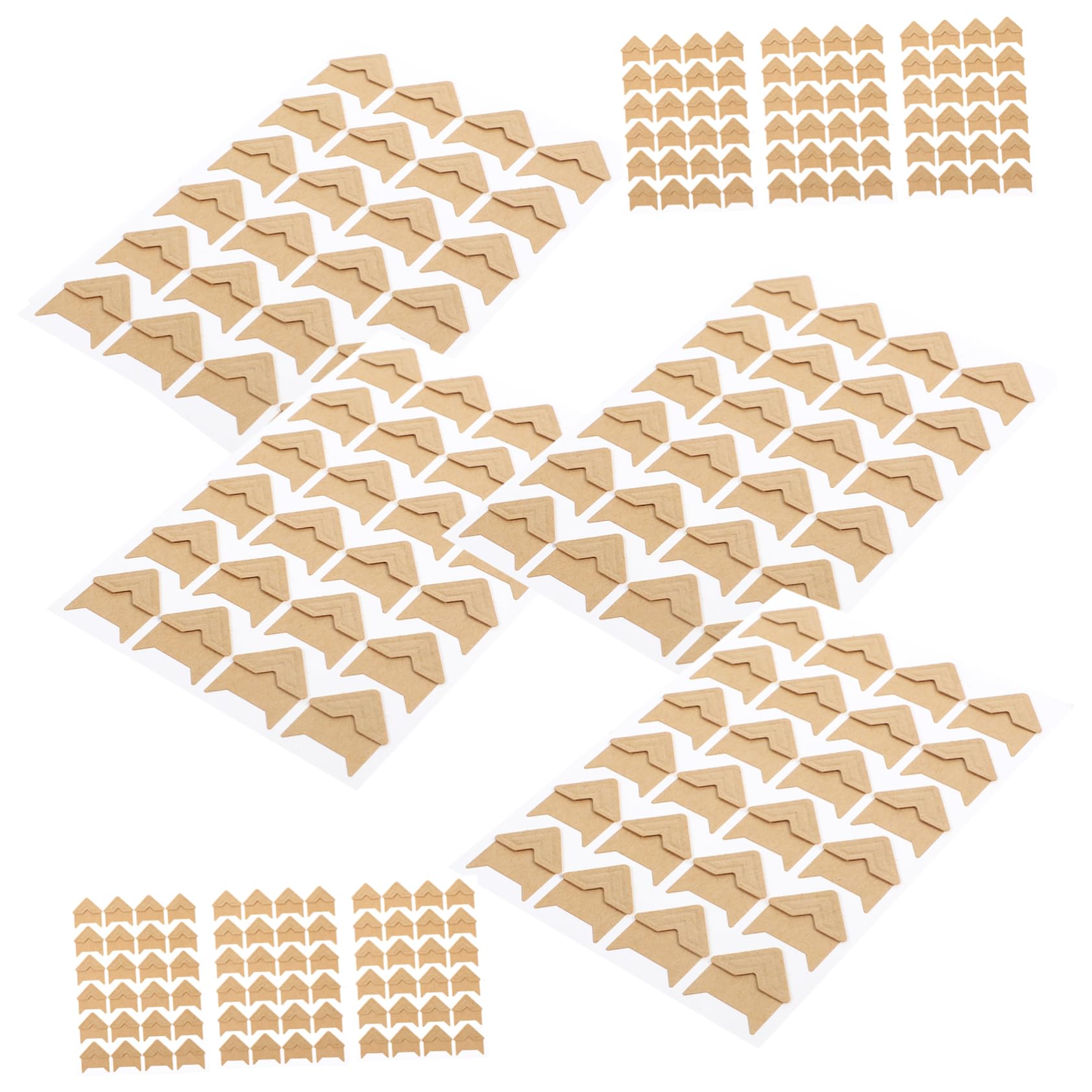 NUOBESTY 50blätter Fotoecken Klebefotoecken Für Scrapbooking DIY Fotoalben Und Journals Selbstklebend Vintage-papierdesign