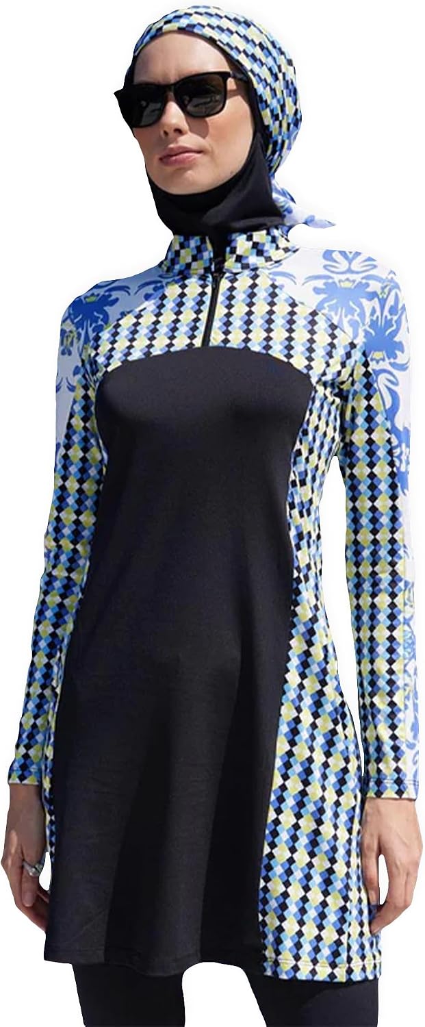 Women's Modest One-Piece Swim Top | Swimwear Long Sleeve Burkini | Rash Guard Shirts | Swimsuit Hijab Only Shirts