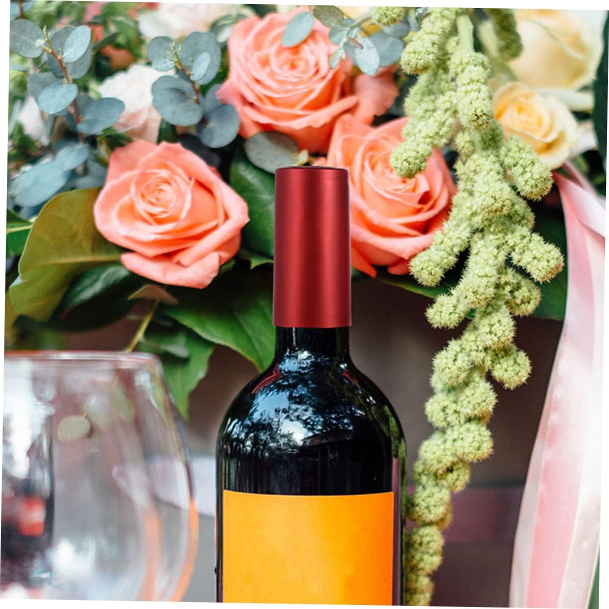 Kichvoe 50pcs Wine Bottle Heat Shrink Capsules Flexible Wine Sealers for Tight Fit Film for Longer Freshness