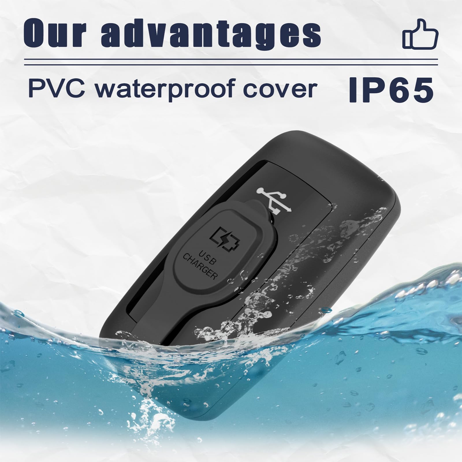 Adattatore di ricarica per auto con presa USB 12 V / 24 V, QC2.0 / 3.0 / 4.0, PD2.0 / 3.0, 48 W doppio QC3.0 e PD3.0 Tipo C Presa di ricarica per auto, barca, camper