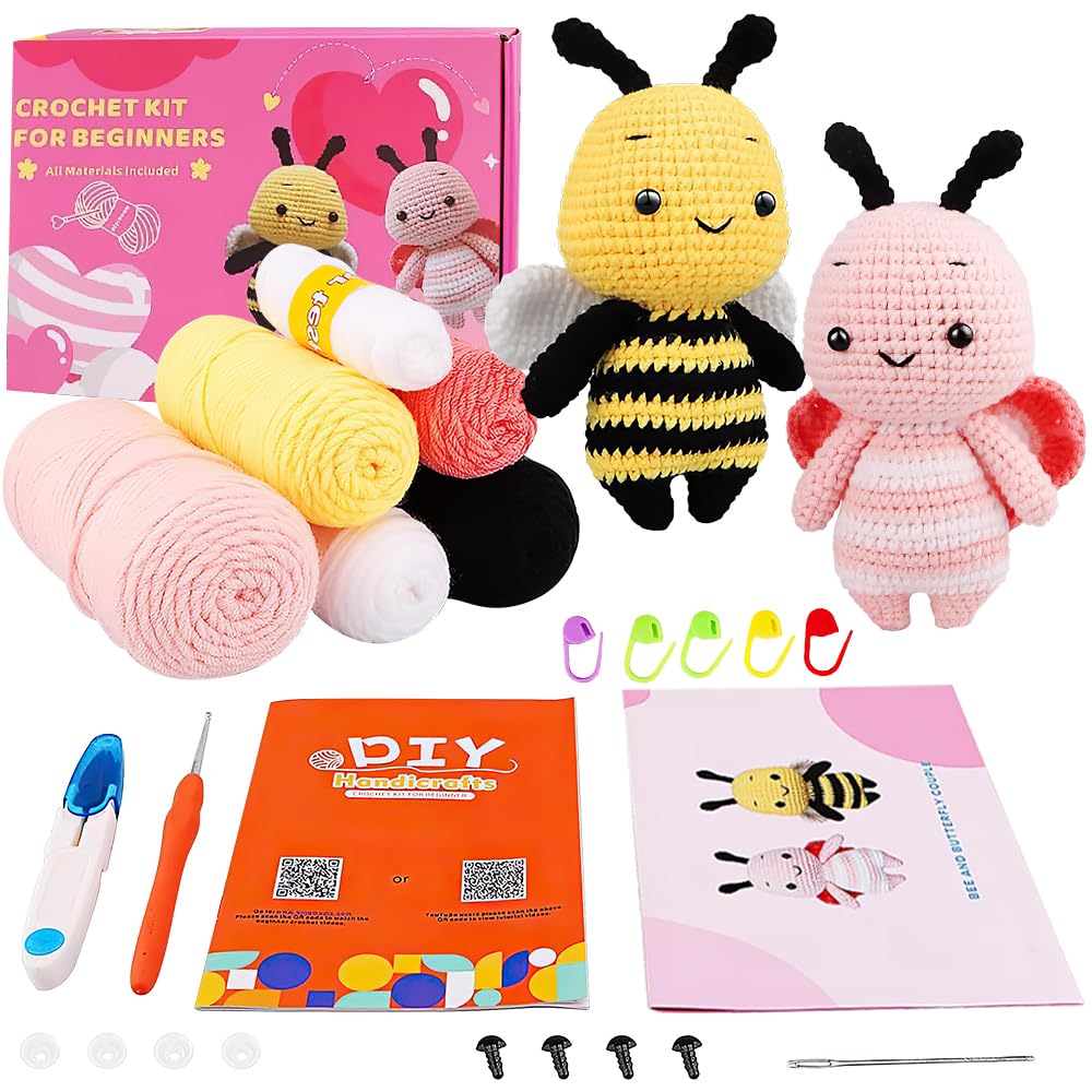 KBIBCK Kit De Crochet Pour Débutants, Crochet Debutant Complet, Kit De