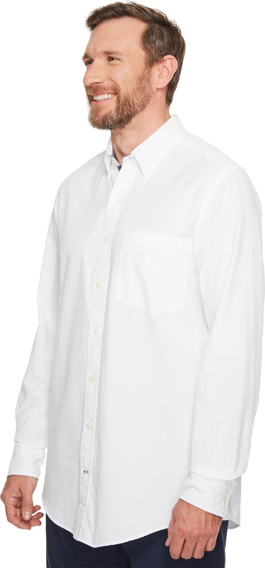Nautica Long Sleeve Button Down Solid Oxford Shirt Camisa de Botones Hombre (Pack de 1)