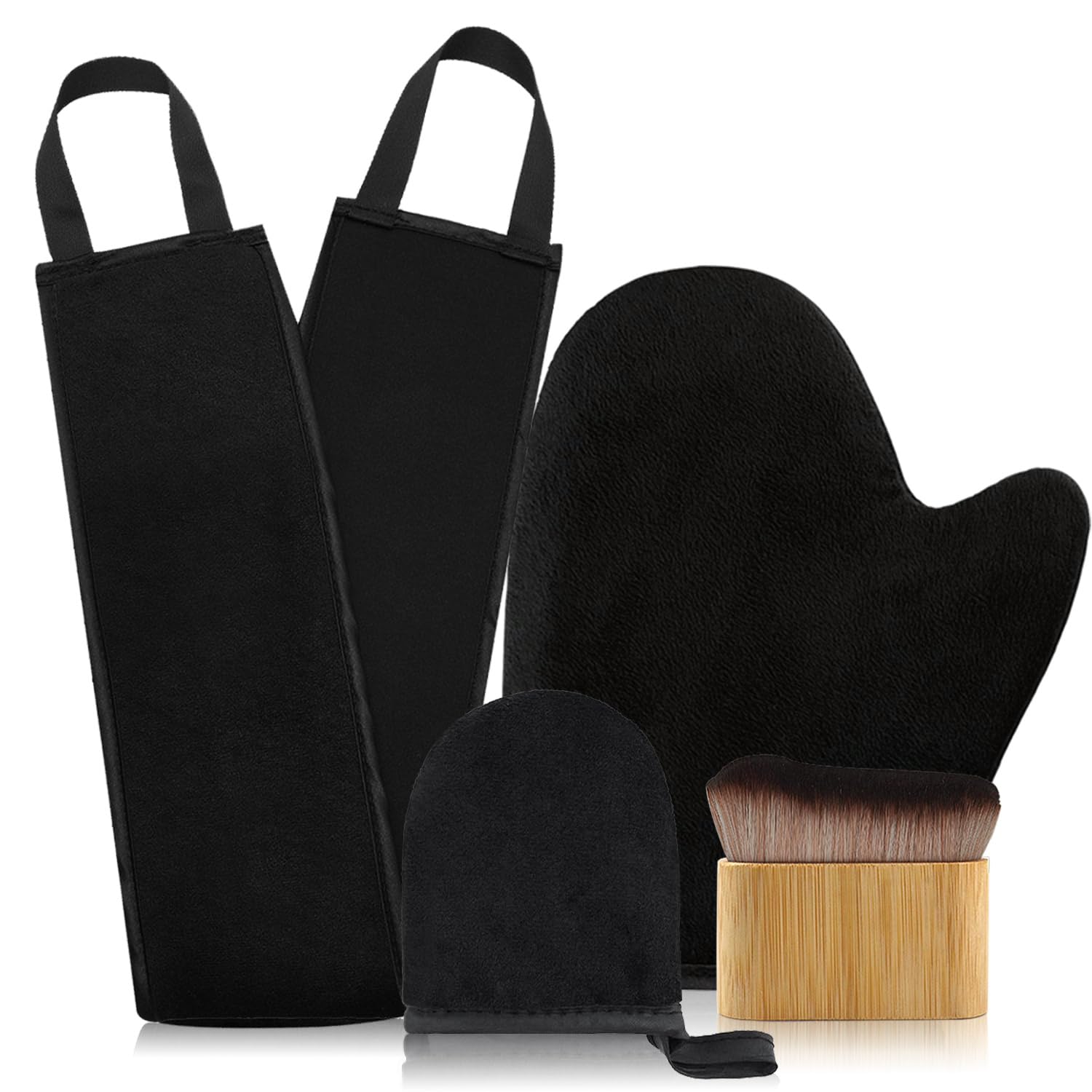 FUNAN Self Tanning Application Kit, 4-Piece Set including Back Applicator, Mini Mitt