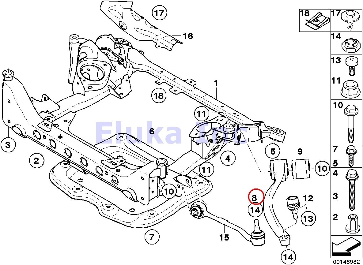 BMW OEM Control Arm With Bushing (Traction Strut) Front Left Rearward X1 28iX X1 35iX 325xi 328xi 330xi 335xi 328xi 335xi 325xi 328xi 328xi 328xi 335xi 328xi 335xi
