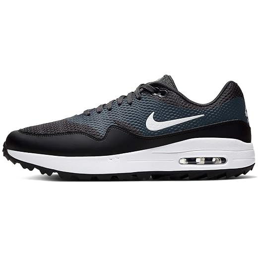 Nike Air Max 1 G Men's Golf Shoes Black/White/Anthracite Size 8