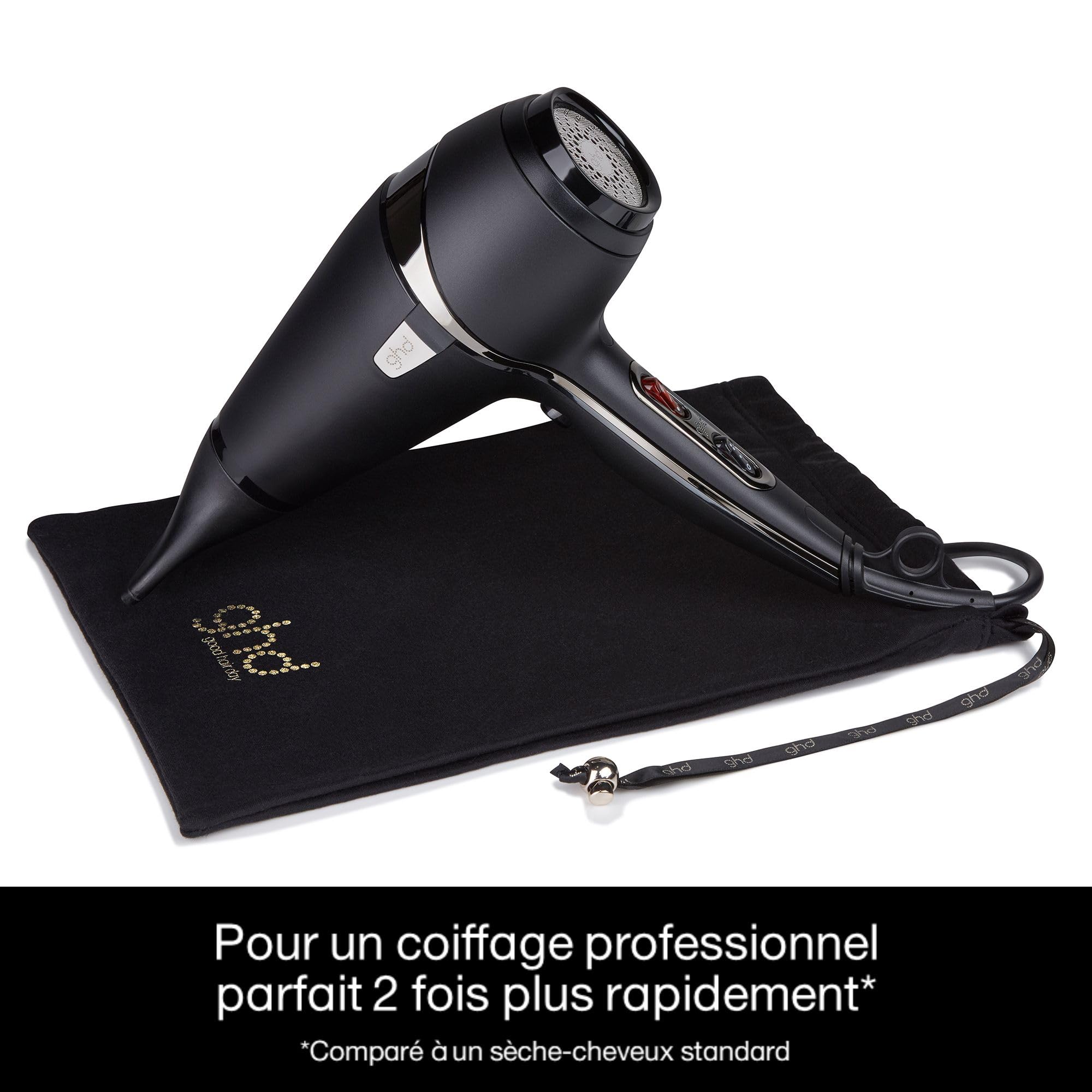 ghd Air Sèche-cheveux professionnel Noir Séchage rapide Réduit frisottis Températures réglables