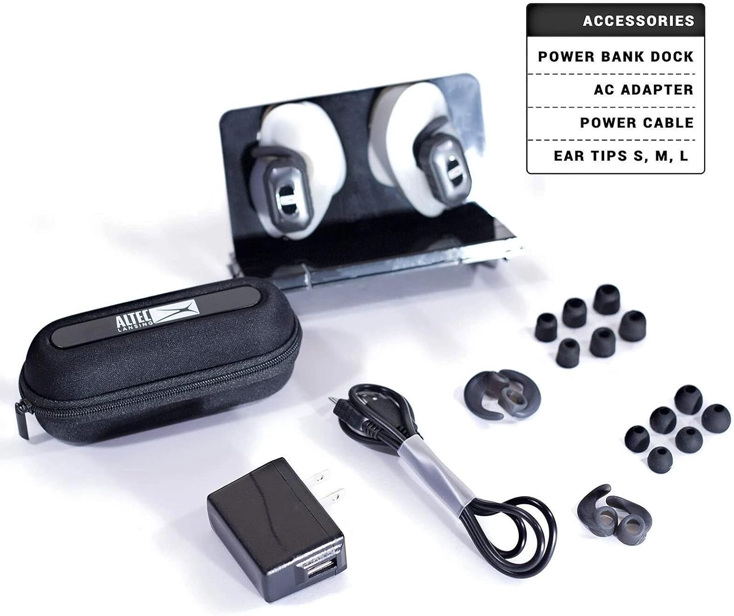 Contents of Altec Lansing True Wireless Earbuds package