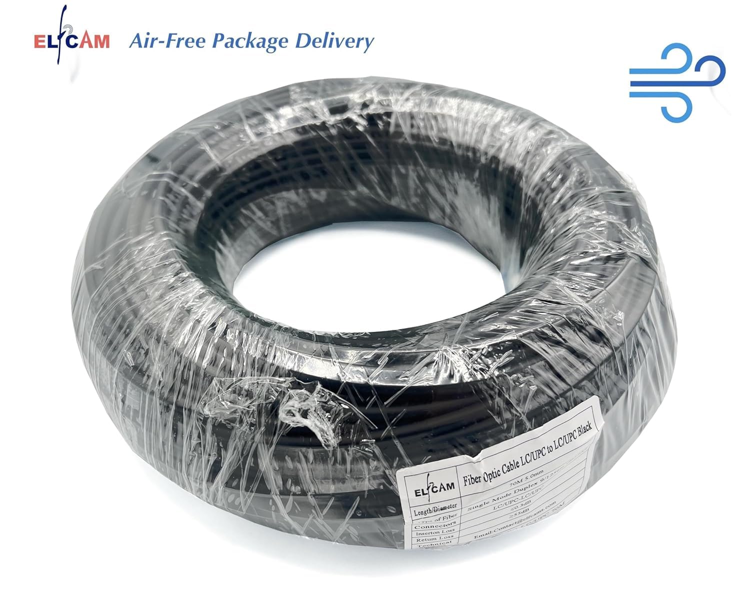 Elfcam - Cavo in fibra ottica OM4 LC/UPC a LC/UPC Duplex multimodale 50/125um ODM 5.0mm, adatto per impianti esterni e interni, 20 metri