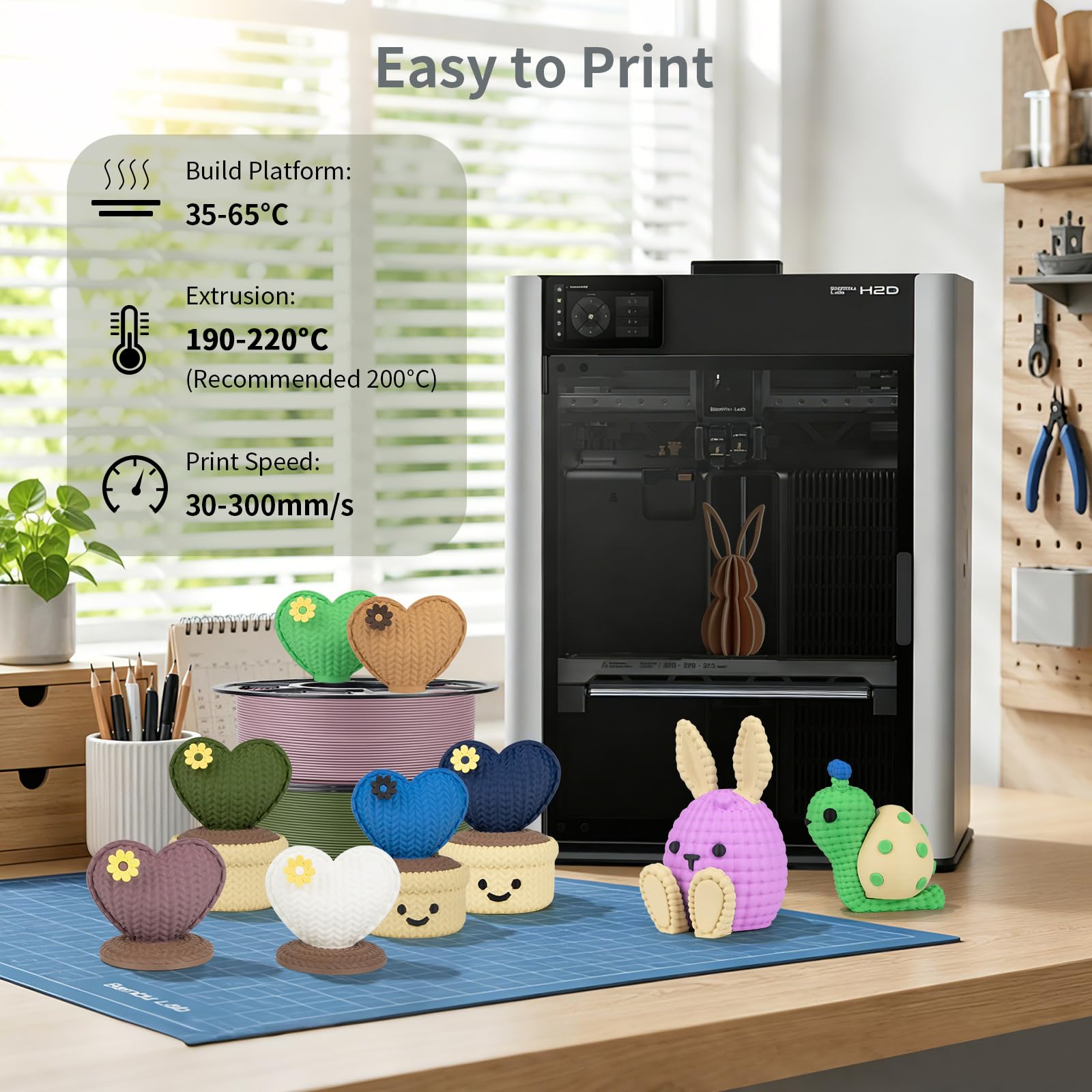 iSANMATE Filamento PLA mate de 16 kg, 1,75 mm, filamento PLA mate de alta velocidad, 1 kg x 16 bobinas para impresora 3D Bambu Lab, AMS, AMS Lite, precisión dimensional +/- 0,02 mm, 30-300 mm/s