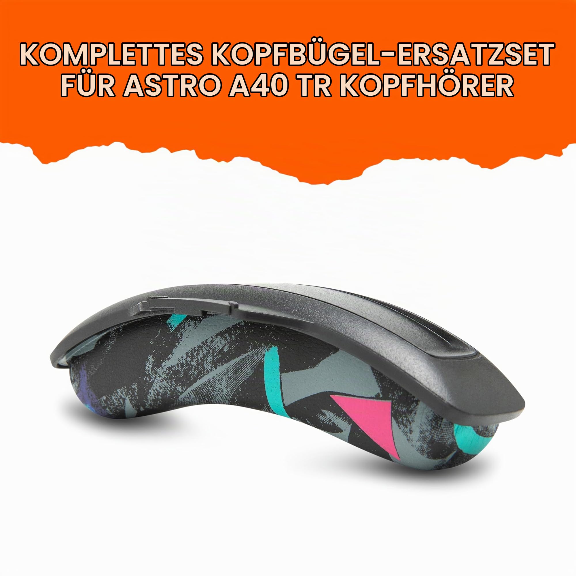 WC Mod Kit A40 – Ersatz-Ohrpolster und Kopfband für Astro A40 Gen 4 und TR | Von Wicked Cushions | Kühlgel, verbesserter Komfort und Haltbarkeit | 90's Black