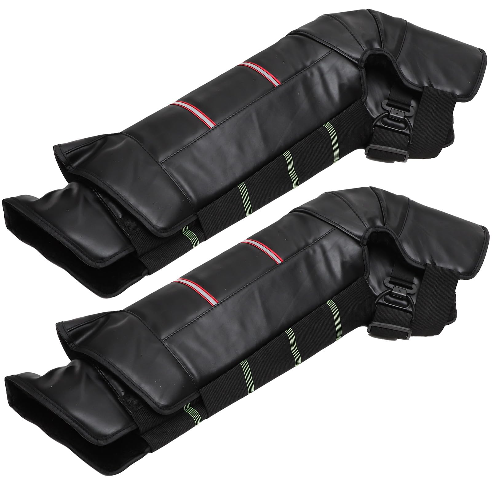Protectores térmicos rodillas motocicleta con tiras reflectantes nocturnas para invierno 8