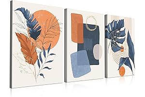 Boho Framed Canvas Wall Art for Bedroom