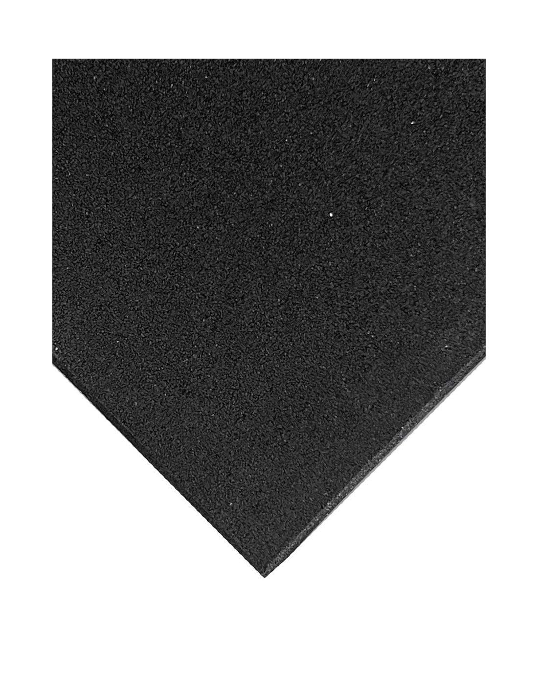 JARDIN202 - Loseta de Caucho Maciza Profesional | 1x1m | Especial para Gimnasios y Competiciones | Fitness | 25 mm - Sin cruceta (Negra)