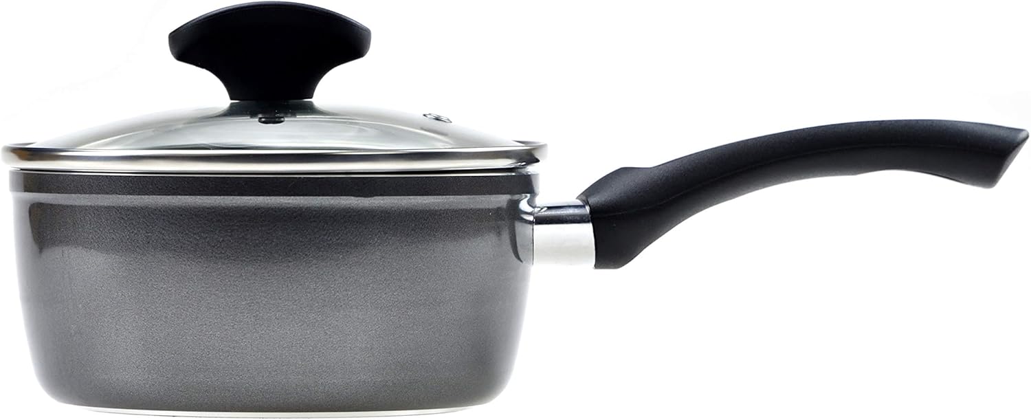 RAVELLI Italia Linea 85 Non Stick Induction Suace Pan With Lid, 1 Quart Thumbnail