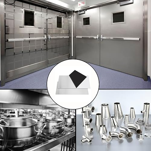 Miniatura 7 de 2 láminas de acero inoxidable 304 de metal de 6 x 12 x 1/32 pulgadas, placas de acero inoxidable 304 de calibre 20 (0.031 in), láminas de metal