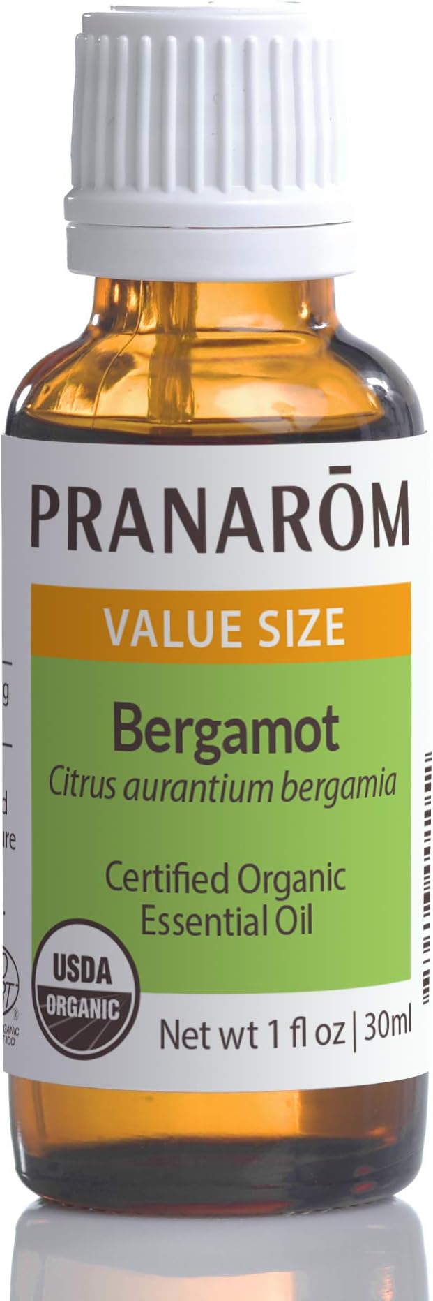 Pranarom USDA Certified Organic Bergamot Essential Oil (30ml), 100% Pure Undiluted Therapeutic Grade from Italy for Aromatherapy, Diffuser, Uplifting Scent, Immune Support, Relaxation, Sleep