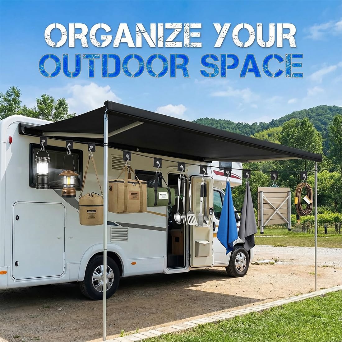 Ganci Binario Keder per Tenda da Sole RV 8 Pezzi 5/6mm 7/8mm Camper Roulotte