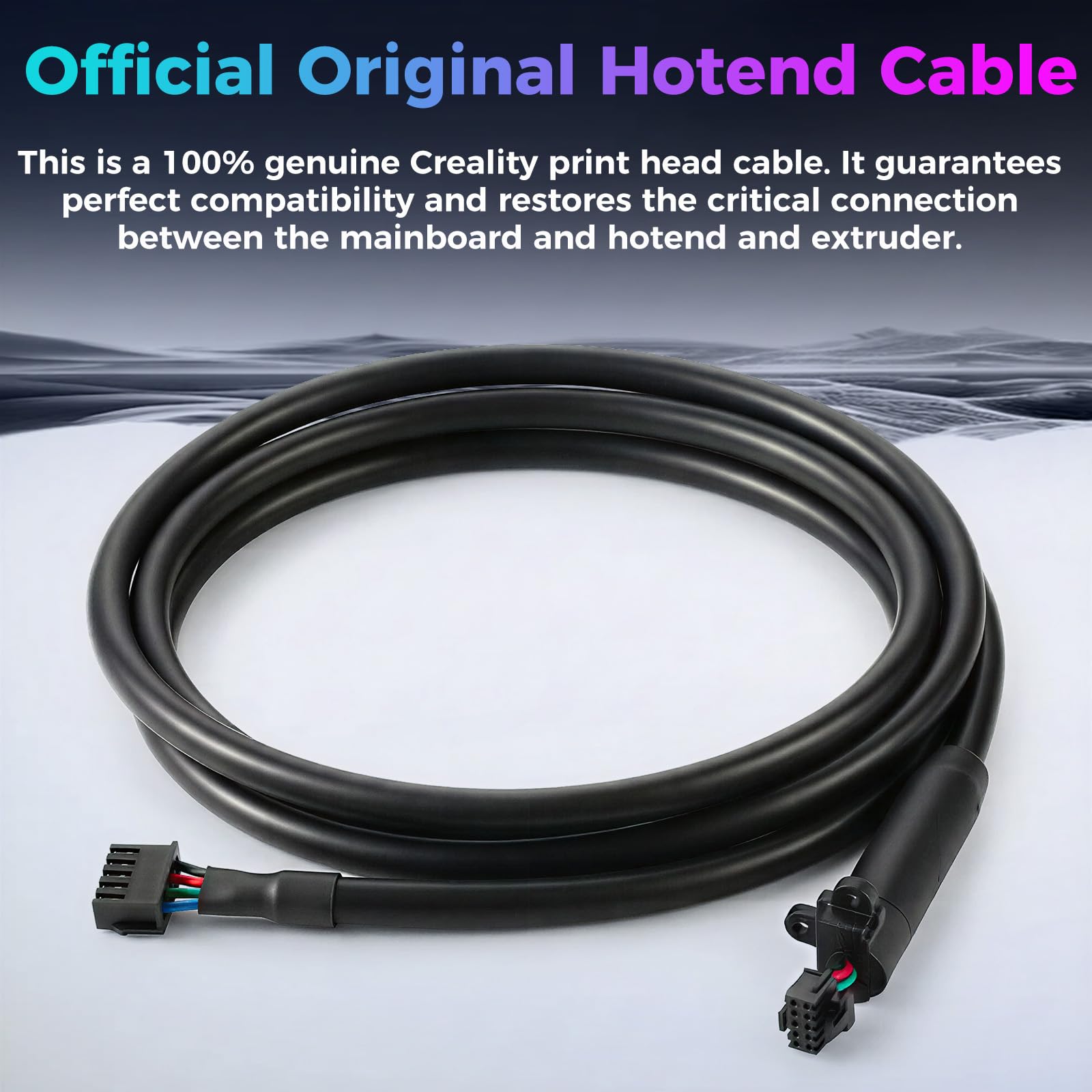 Creality Câble de tête d'impression officiel Ender 5 Max, câble de connexion de buse d'origine FPC plat et flexible, câble adaptateur Hotend pièces de rechange pour imprimante 3D Creality Ender 5 Max