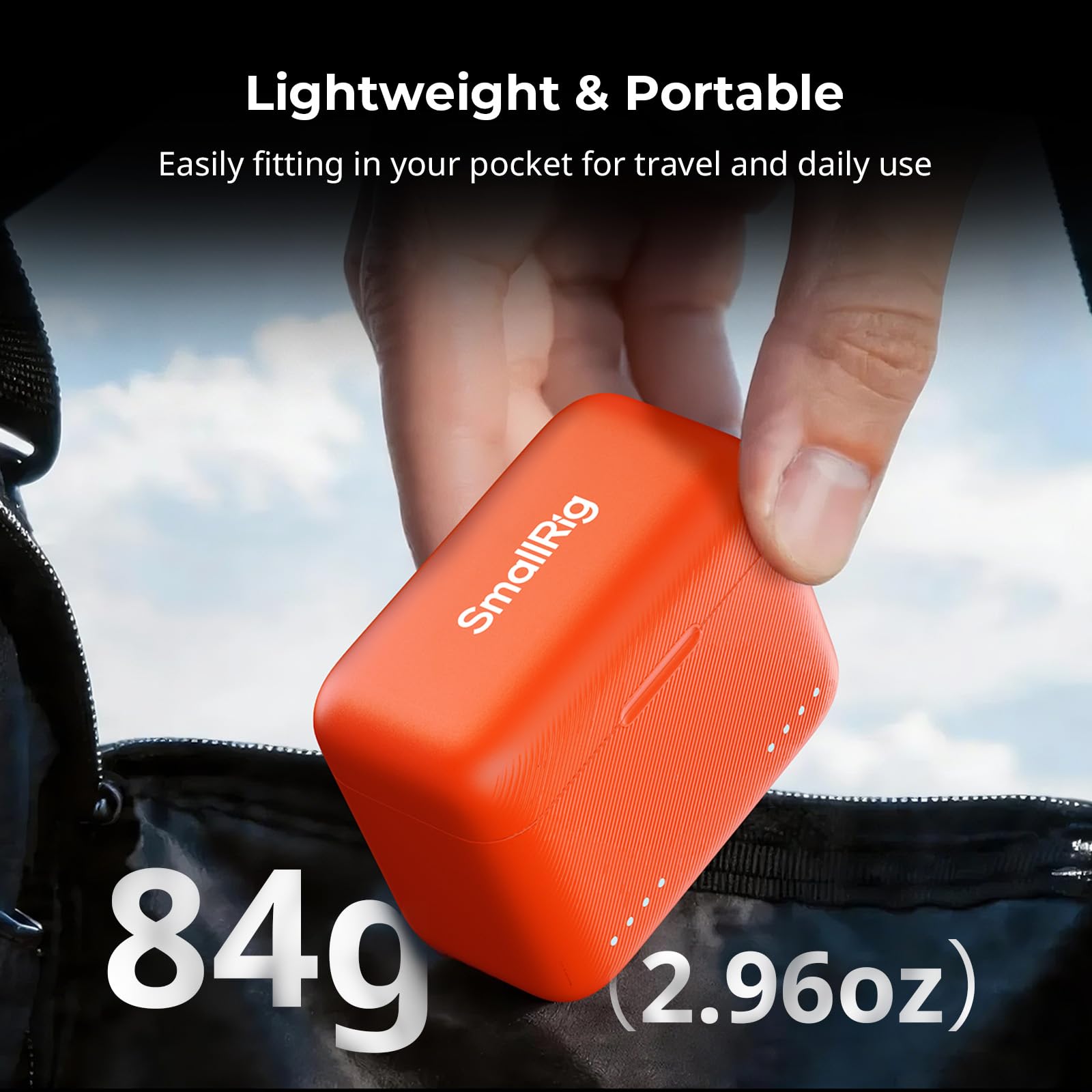 SMALLRIG Caricabatterie a 2 Canali per Insta360 X5, Ricarica Rapida in 1,3 ore, Compatto, con 2 Slot per Schede TF, Leggero, per Insta360 X5, Arancione - 5923