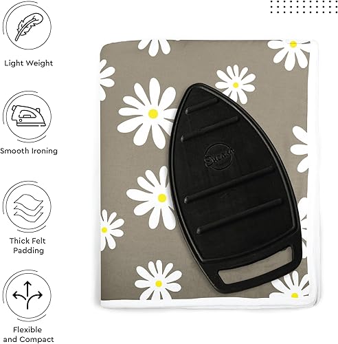 Miniatura 5 de Encasa XO - Manta/Almohadilla de planchar (grande 48"x28") con acolchado de 3mm y reposaplancha de silicona para planchado al vapor sobre mesa