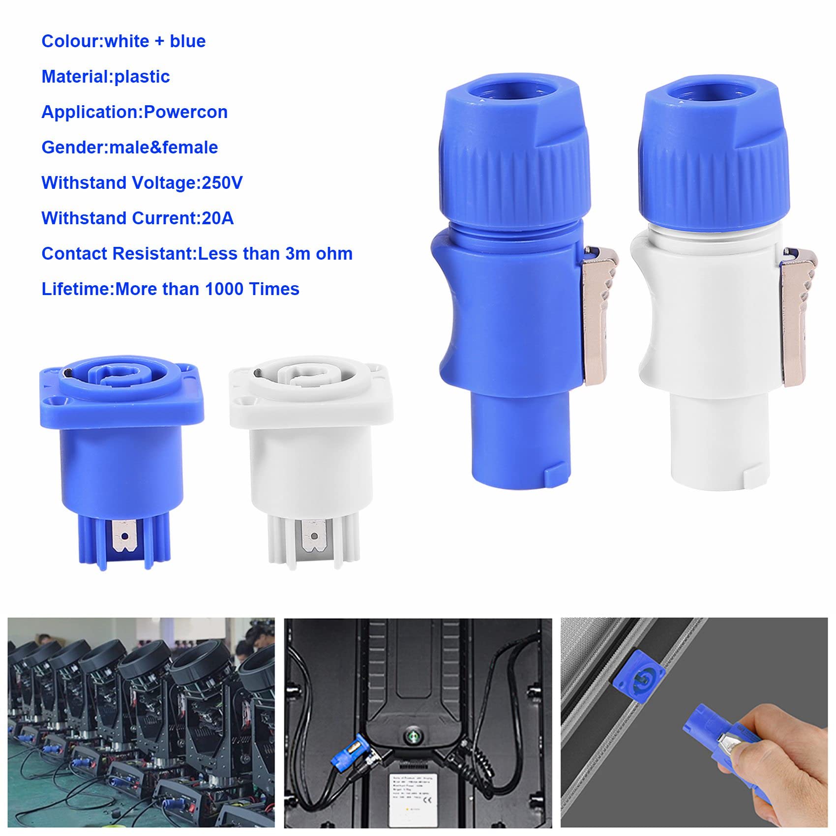 PowerCON - Juego de 10 adaptadores para chasis NAC3FCA y NAC3MPA-1