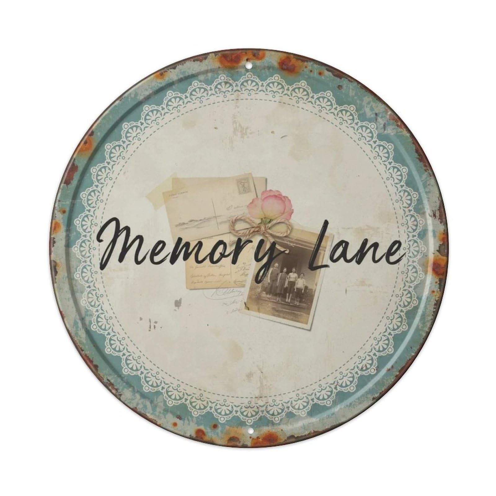 Memory Lane Retro Collage Metal Tin Sign Plaque