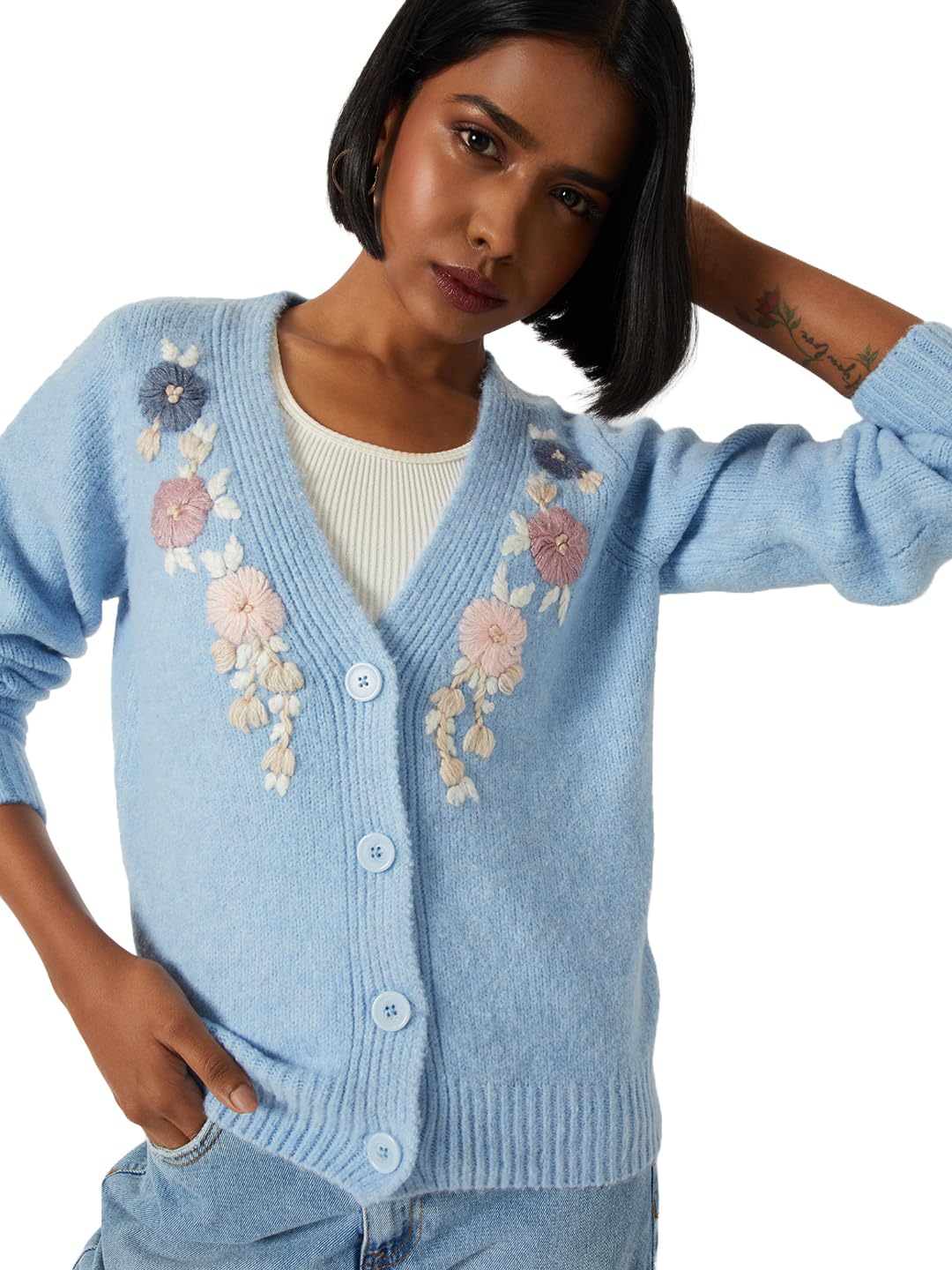 max Women's Poly Spandex Casual Cardigan-picture-34