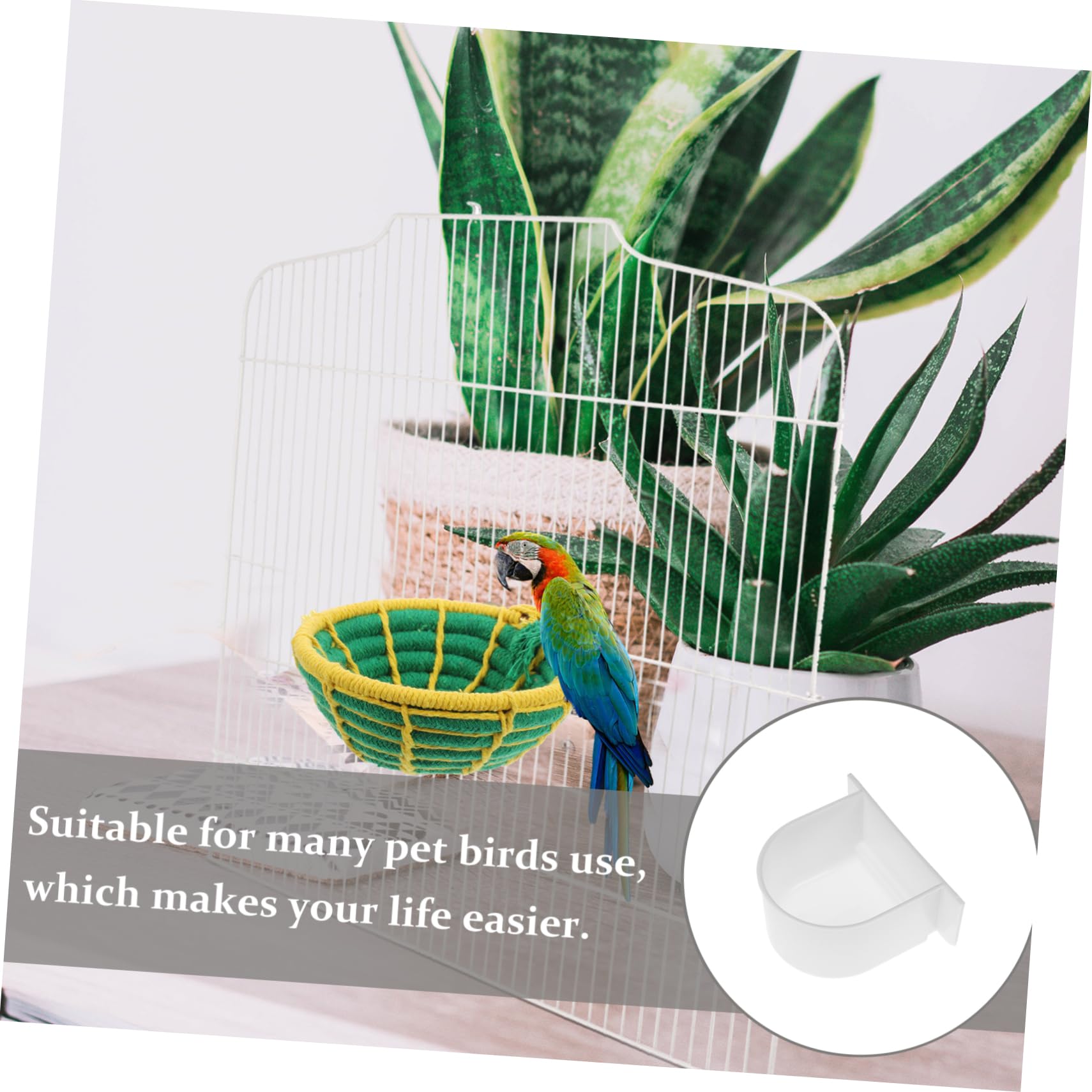Milisten Vogelfutterbox 4 Stück – Futterschale Für Käfig, 14x9x8 Cm, Aus PP, Verschiedene Farben, Einfach Zu Reinigen