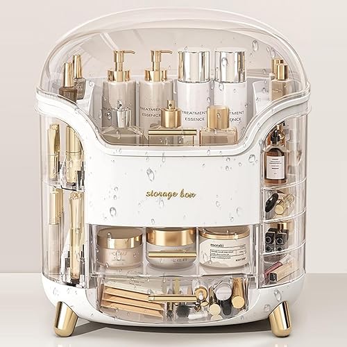 Miniatura 4 de Omeily Organizador de Maquillaje Grande para Encimera Organizador de Tocador Organizador de Cosméticos Caja de Almacenamiento de Maquillaje