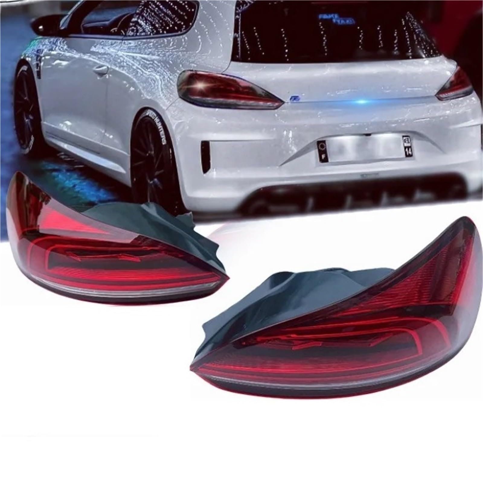 Lampa tylna zespolona Akcesoria samochodowe do VW 2009-2014 Lampy tylne światła mijania światła hamowania światła obrotowe tylne światła LED(RED)