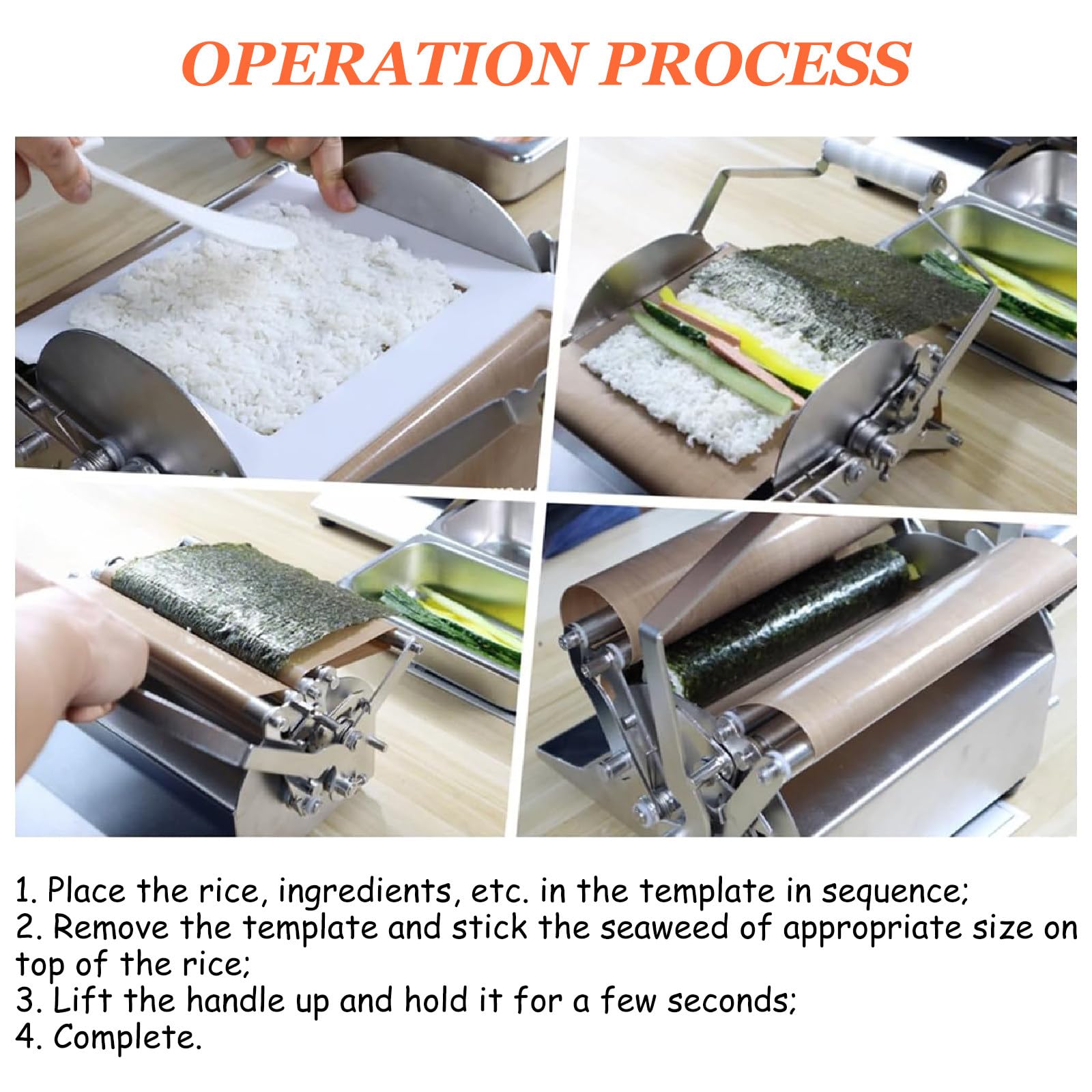 Kit para Hacer Sushi para Principiantes, Kit para Hacer Sushi, Kit para Hacer Sushi - 3 tamaños Diferentes de moldes, Kit Profesional para Hacer Sushi para Principiantes