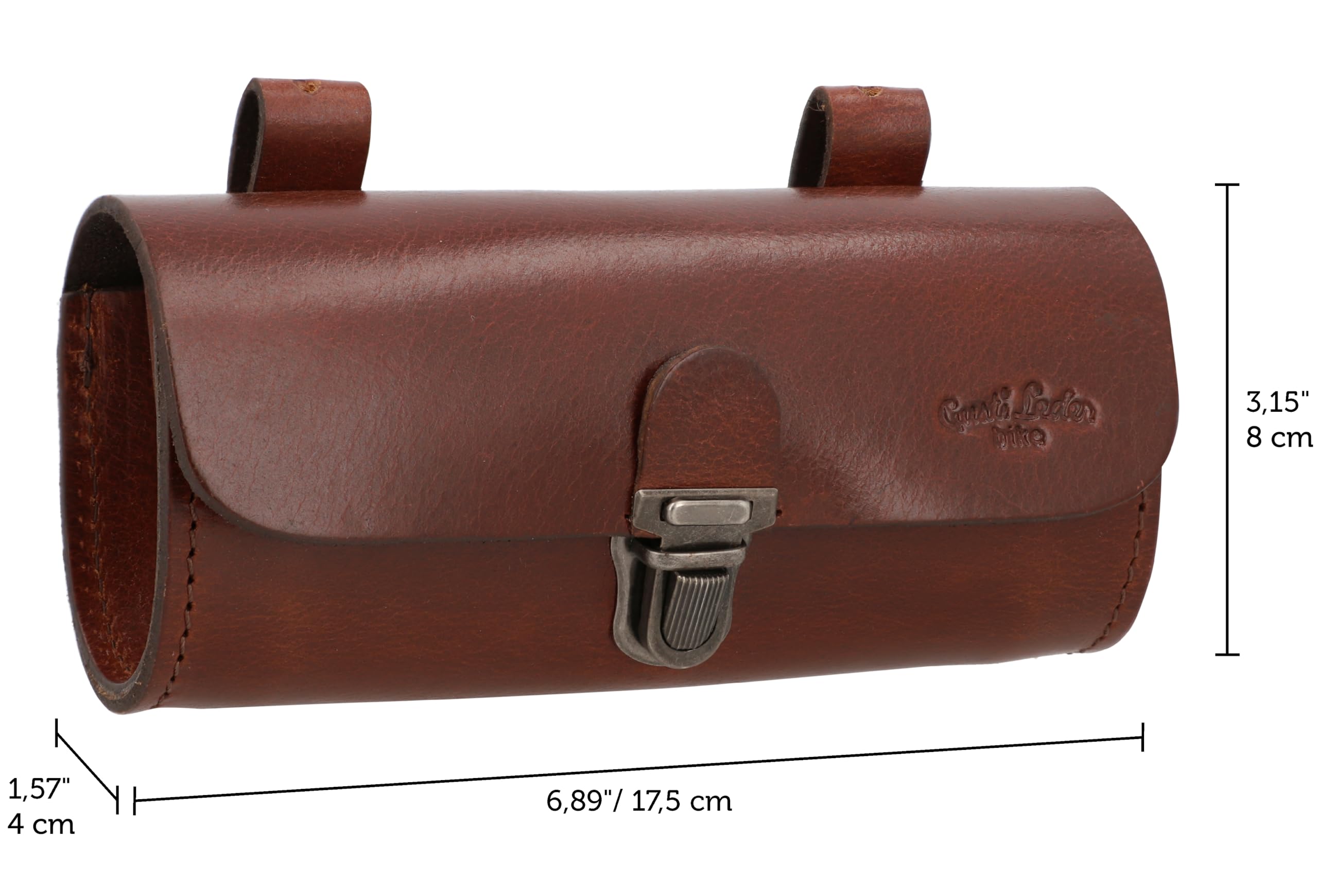 Gusti Fabrice P. Sac de selle en cuir pour guidon, sac à outils, sac en cuir vintage