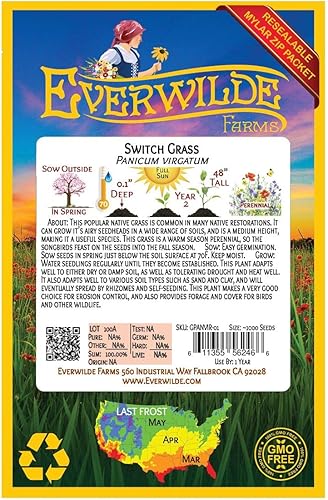 Miniatura 6 de Everwilde Farms - Semillas de hierba nativa de 14 lb Switch - Gold Vault