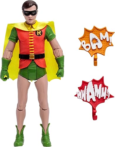 Miniatura 4 de McFarlane Toys - Figura de acción de DC Retro Robin (Batman 66') de 6 pulgadas