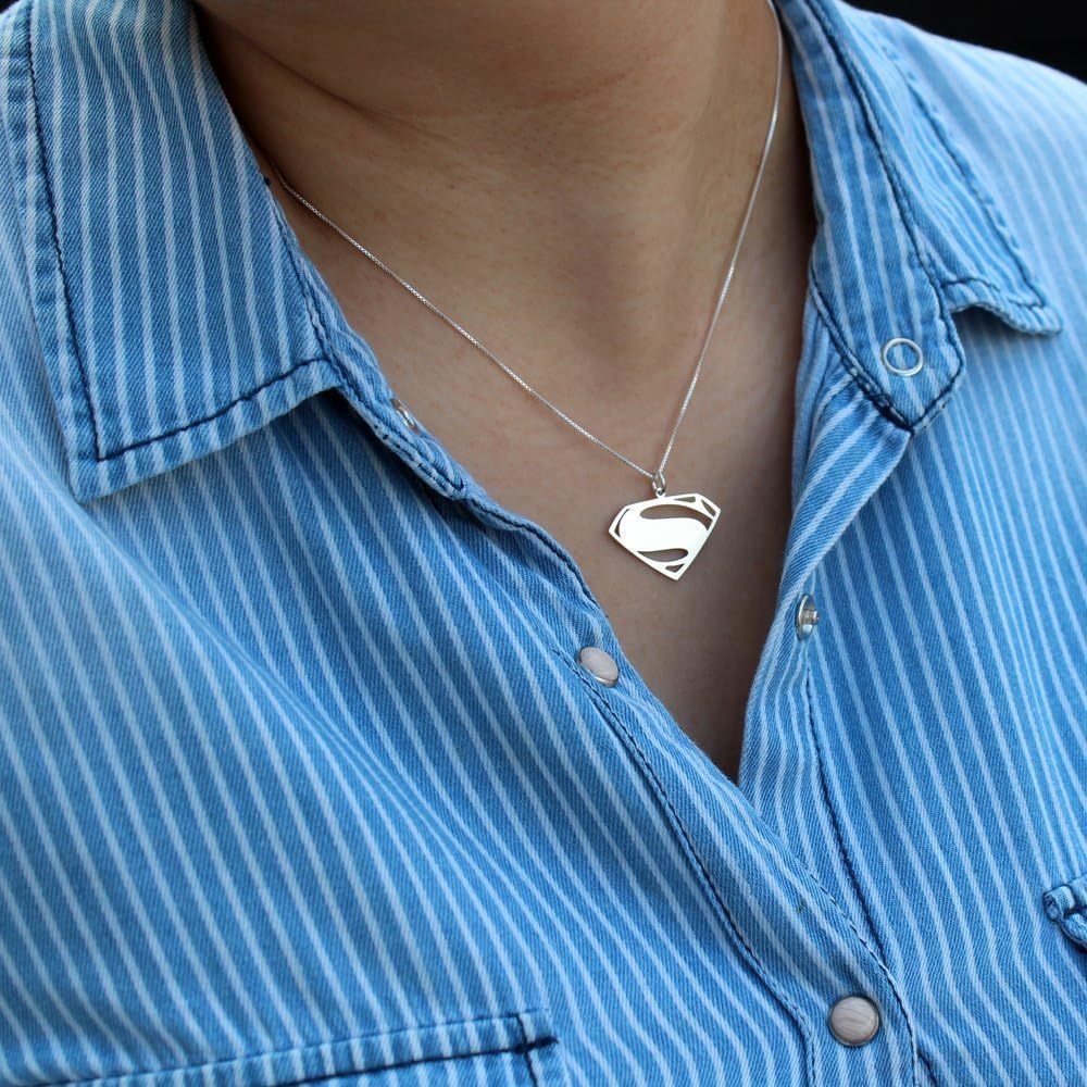Necklace superhero unisex CHOOSE For men or women Sterling silver pendant Italian box chain couples gift comic