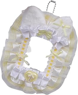 [なぶる] ユニークなぬいぐるみ猫耳フォトカードホルダーレーストリムとビーズチェーンカードスリーブ付きキーホルダー装飾やバッグチャームホリデーレディース