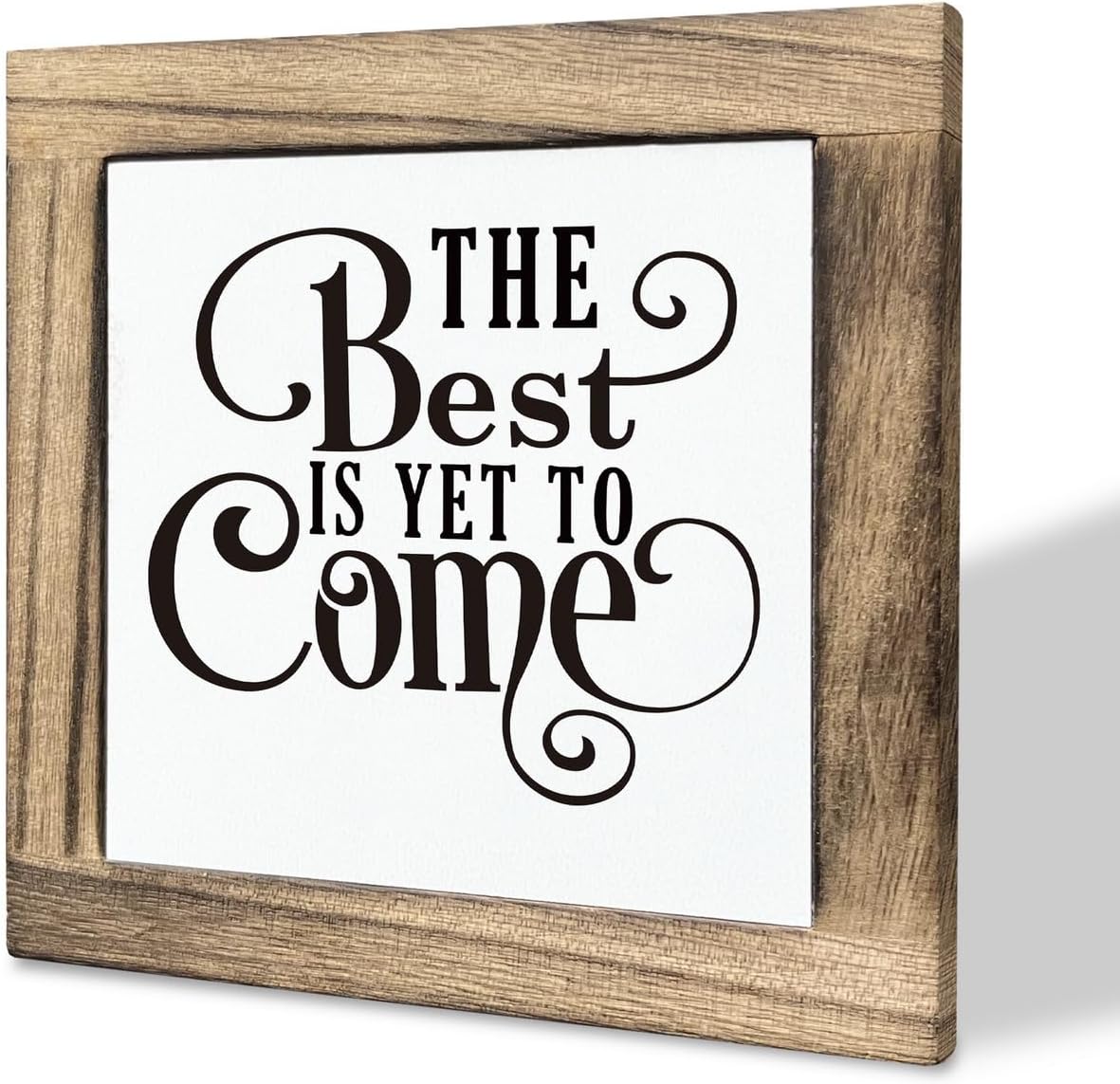 Inspirational Sign, Box Wood Plaques Desk Décor, Positive