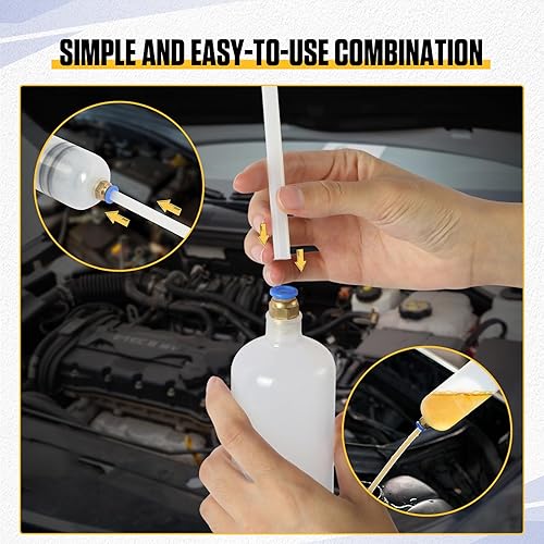 Miniatura 3 de Extractor de fluido de 200 CC automotriz, bomba de fluido con tubos de extensión largos, extractor de aceitejeringa de aceite, succión manual,