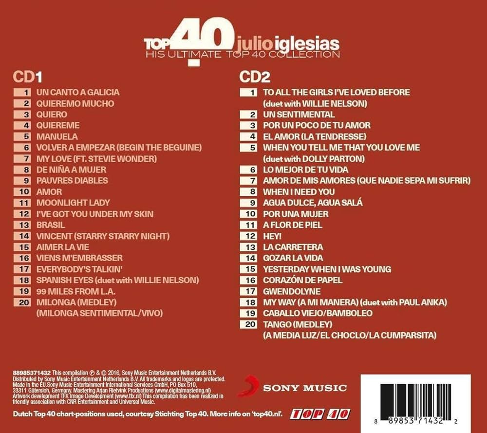IGLESIAS,JULIO - Top 40: Julio Iglesias - Amazon.com Music