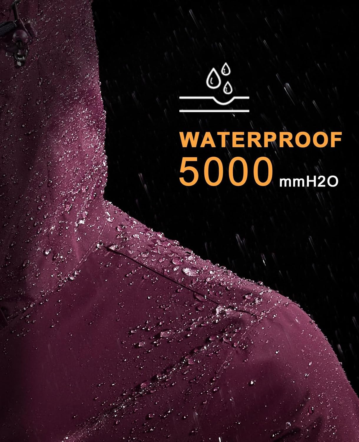 CAMEL CROWN Women's Waterproof Ski Jacket Warm Winter Snow Coat Hiking Windbreaker Hooded Outdoor Snowboarding Jacket - Image 3