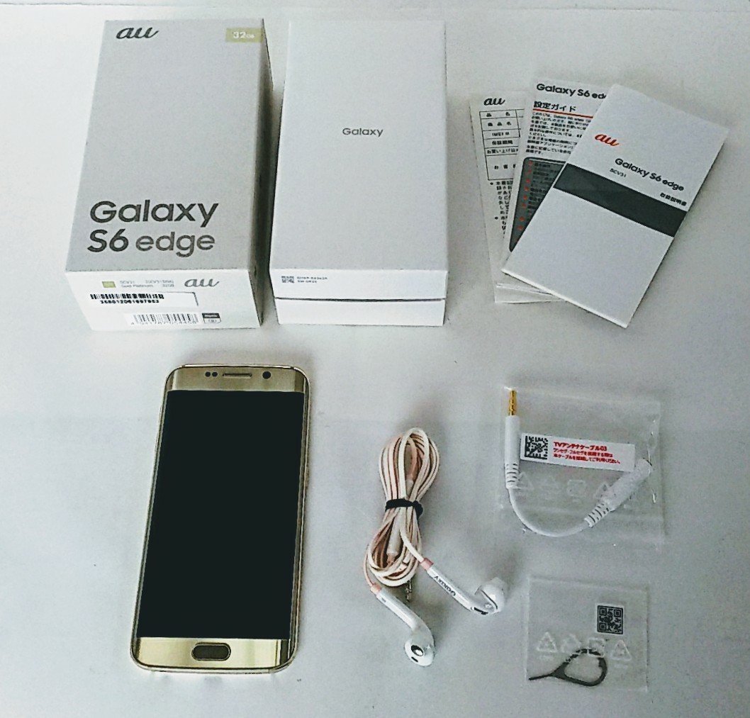 Amazon | 【 au 】 Galaxy S6 edge SCV31 32GB Gold Platinum